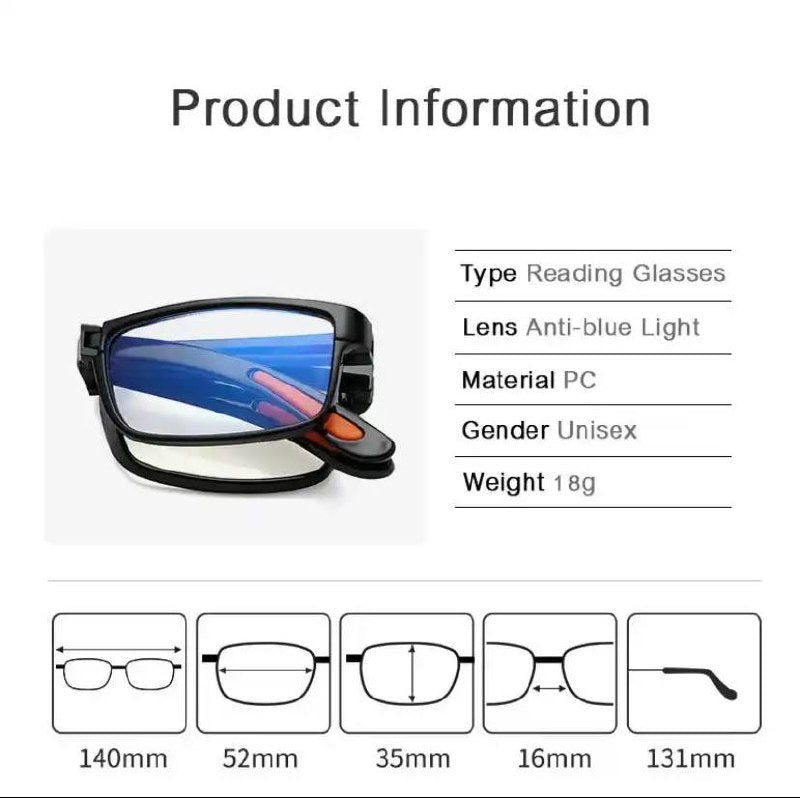 Lunettes pliables pour hommes et femmes
